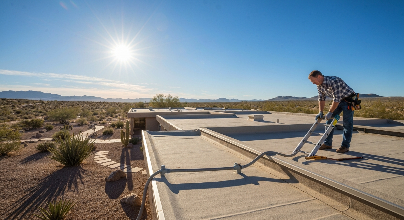 Inspecting a home roof and drainage system