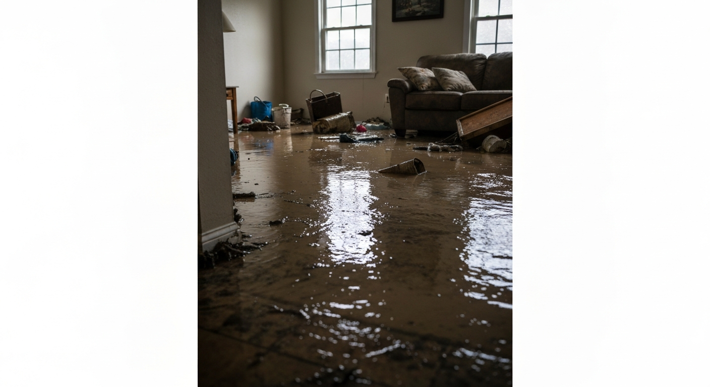 muddy floodwater