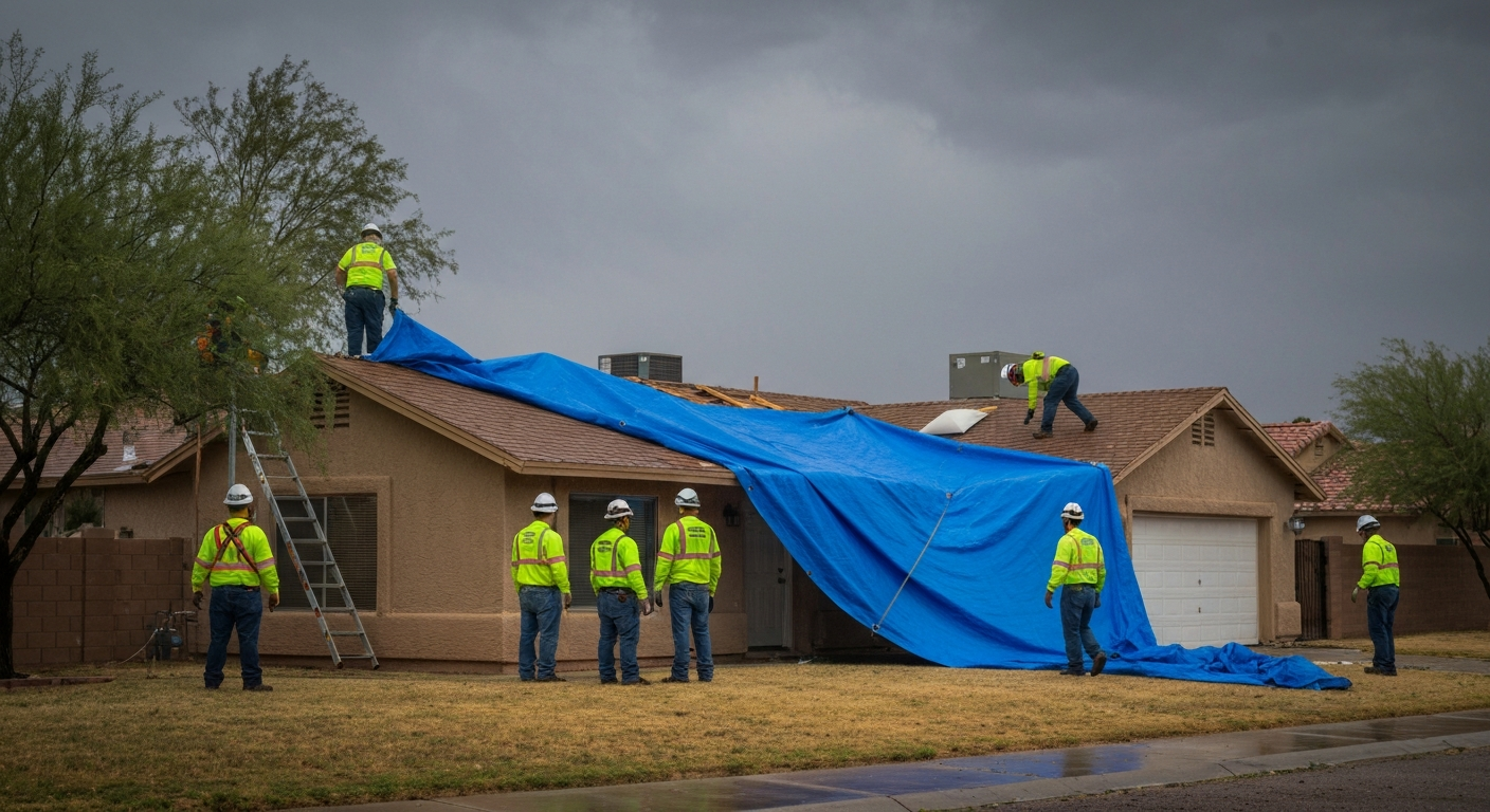 Storm damage restoration in Tucson